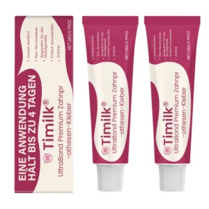 Timilk® UltraBond Premium Denture Adhesive 🔥 FDA Certified (Clinically Proven 4-Day Hold for Secure, Comfortable & Zinc-Free Denture Fit 🦷)